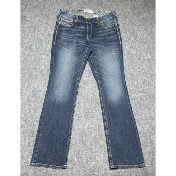 Ariat Denim - Ariat Real Denim Women 16WL Mid Rise Boot Leg Medium Wash Denim Jeans Fit 36x34